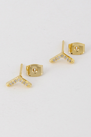 Simple Chevron Stud Earrings 6FBG10